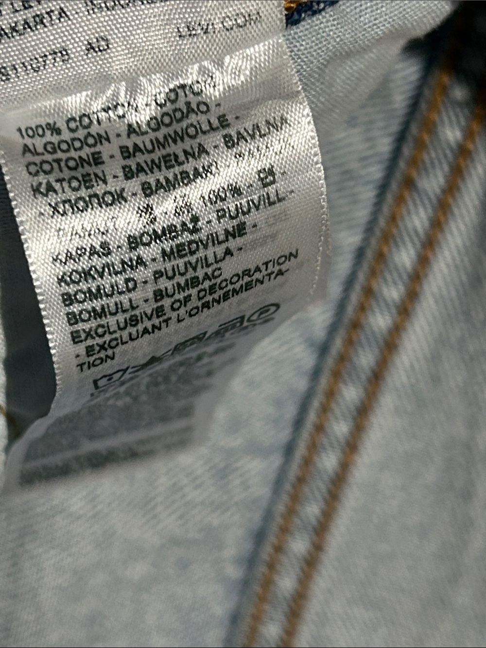 Levi's 501 Original Light Blue Distressed Straight Jeans - Picture 5 of 14